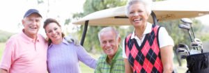 Retirees golfing