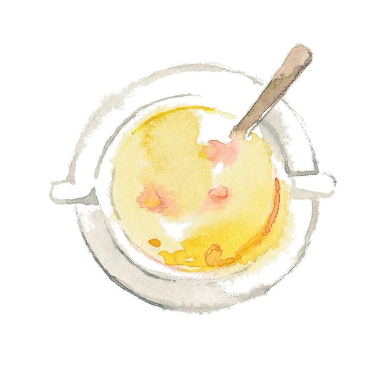An illustration of a bowl of soup